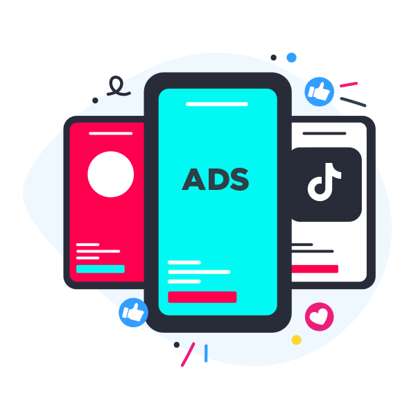 TikTok ads, shown here on three different screens | The Digital Advert Agency